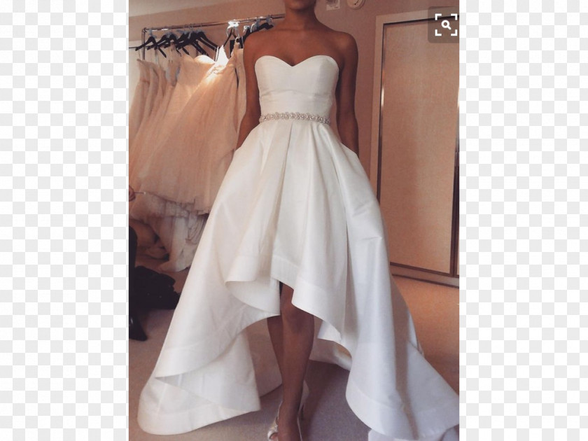 Pure White Wedding Dress Shoulder Cocktail Party PNG