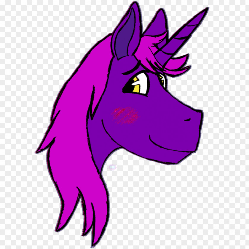 Unicorn Head Horse Art Violet PNG