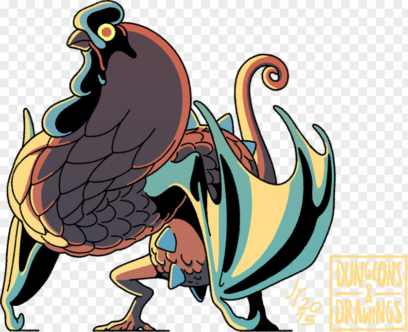Chicken Dungeons & Dragons Cockatrice Legendary Creature PNG