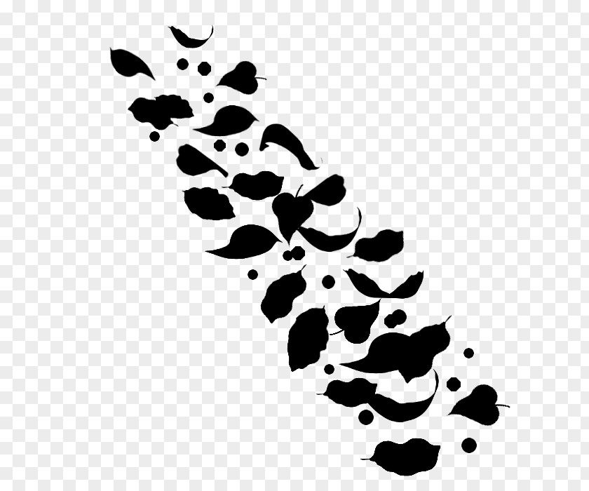 Clip Art Pattern Leaf Black M PNG