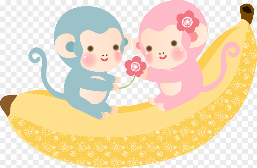 Monkey New Year Card Sexagenary Cycle Clip Art PNG