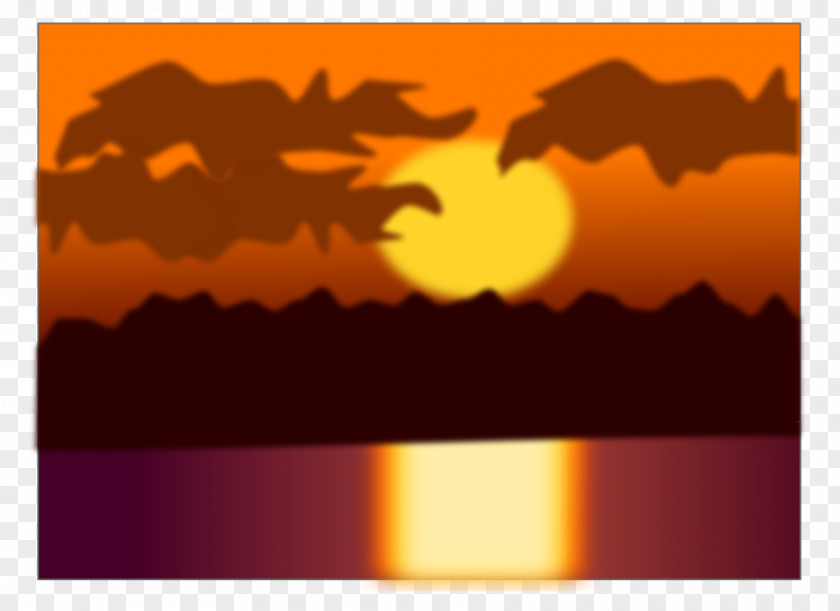 Sol Sunset Clip Art PNG