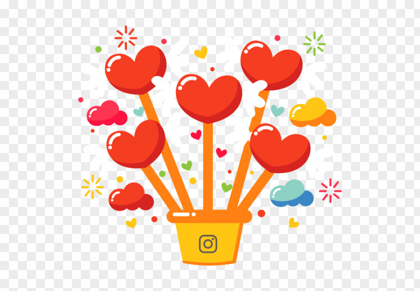 Special Day Love Floral Design Instagram Like Button Clip Art PNG