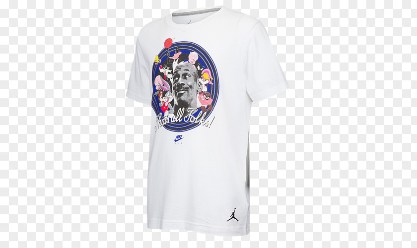 T-shirt Printed Air Jordan White Sleeve PNG