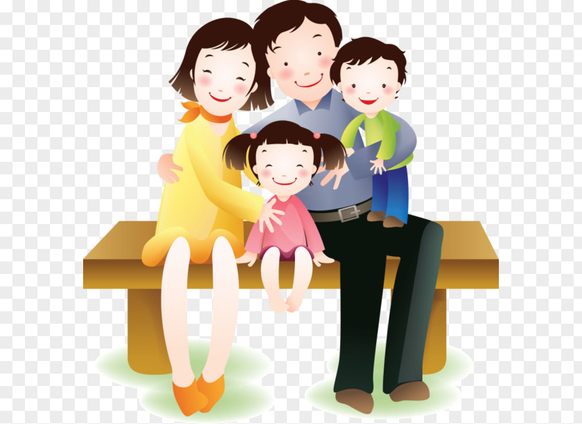A Happy Cartoon Family Self Experts Center Clip Art PNG