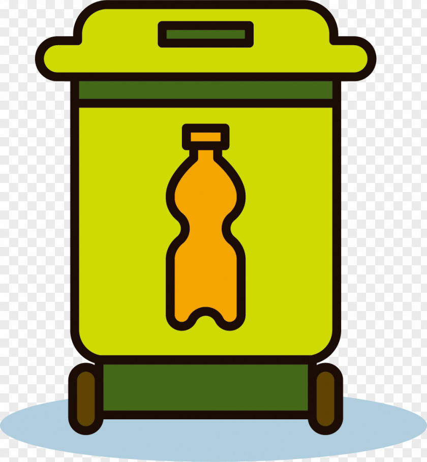Beer Bottle Garbage Can Waste Container Logo PNG