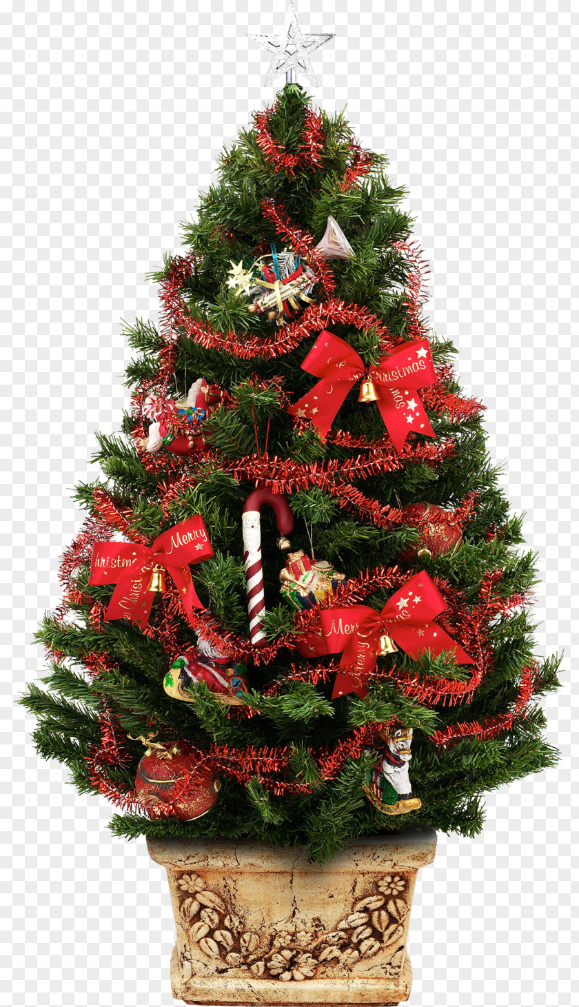 Lustre Christmas Tree Santa Claus Decoration Ornament PNG