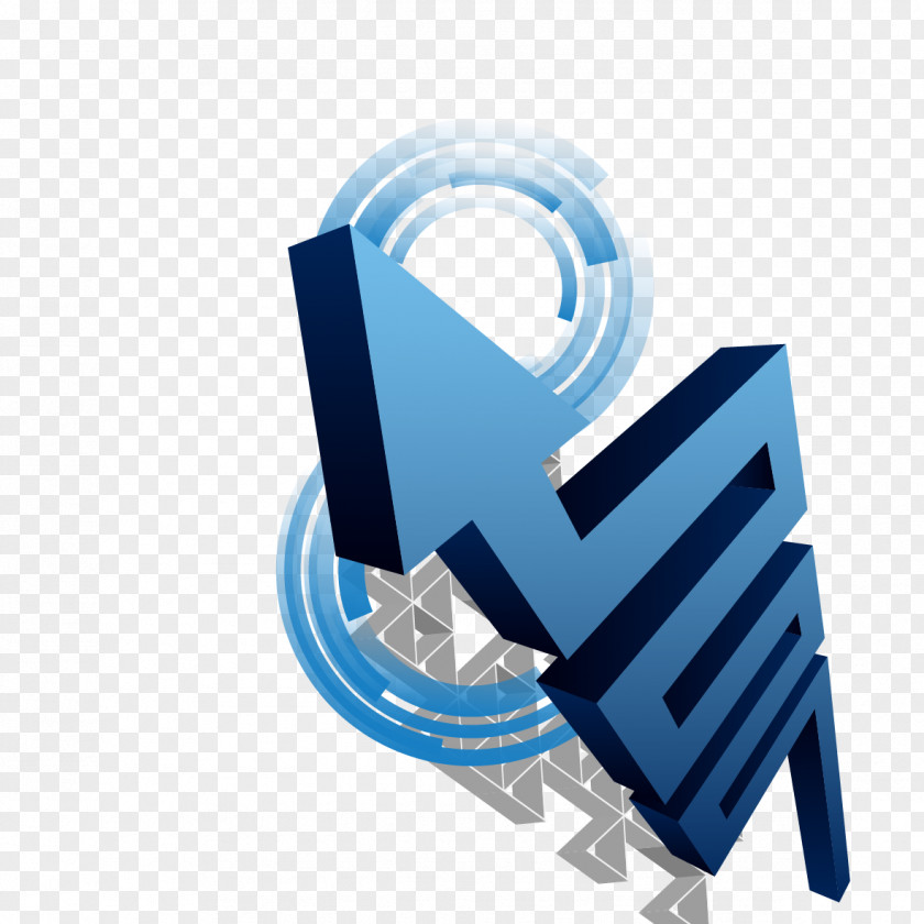 Vector Perspective Blue Arrow Stereoscopy Three-dimensional Space PNG
