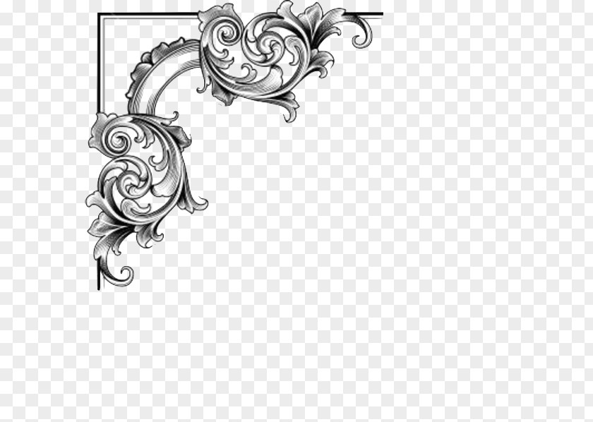 Corner Baroque Ornament Picture Frames Gold Clip Art PNG