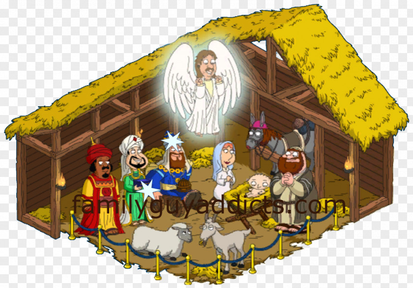 Family Guy Nativity Scene Christmas Decoration PNG