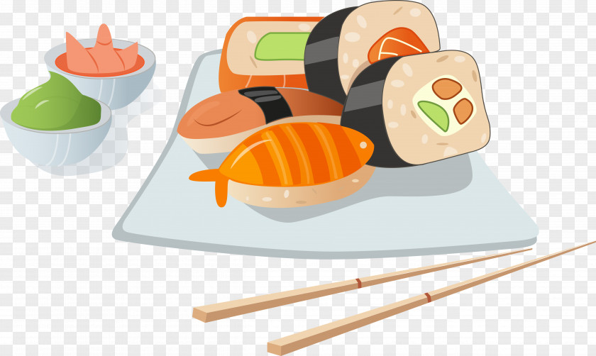 Sushi Chopsticks Side Dish Meal Product PNG