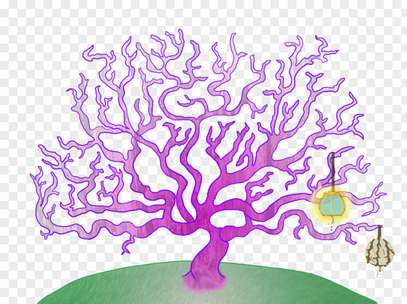 Wishing Tree Graphics Illustration Purple Flowering Plant PNG