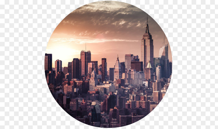 Bustling City Empire State Building Desktop Wallpaper PNG