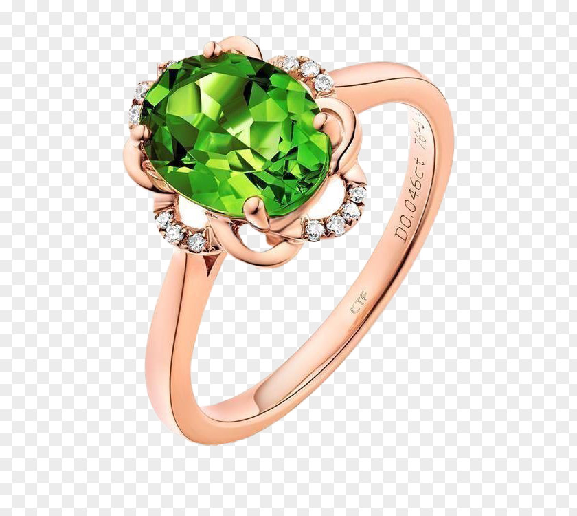 Emerald Diamond Ring Gold Brilliant PNG