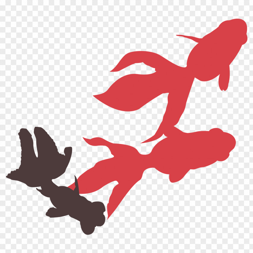 Silhouette Illustration Goldfish Kyoto Clip Art PNG