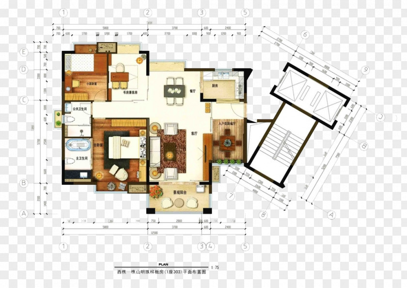 Household Apartment Plan Floor Page Layout PNG