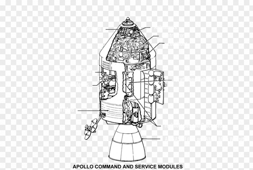 Nasa Apollo Program 9 Spacecraft Command/Service Module PNG