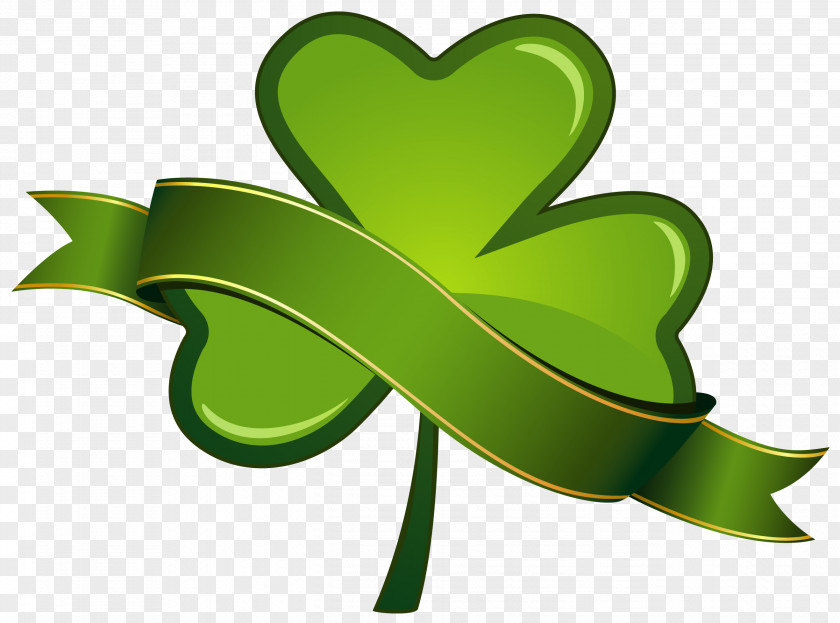 St Patricks Day Shamrock With Banner PNG Clipart Saint Patrick's Clip Art PNG