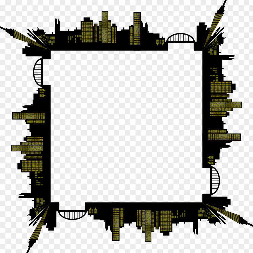 Cityscape Picture Frames Clip Art PNG