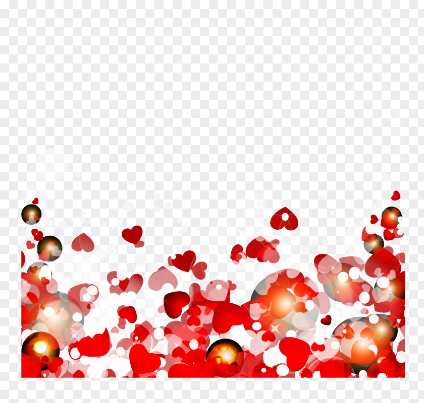 Heart Debris Valentine's Day Love Red PNG