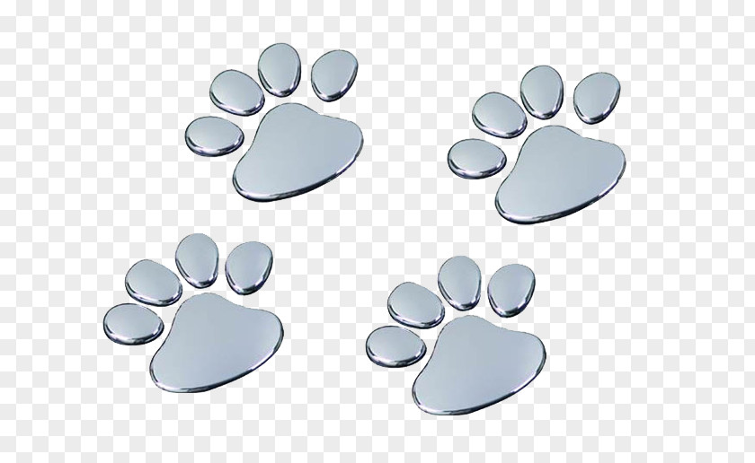 Shiny Three-dimensional Dog Footprints Pug Blue Paw PNG