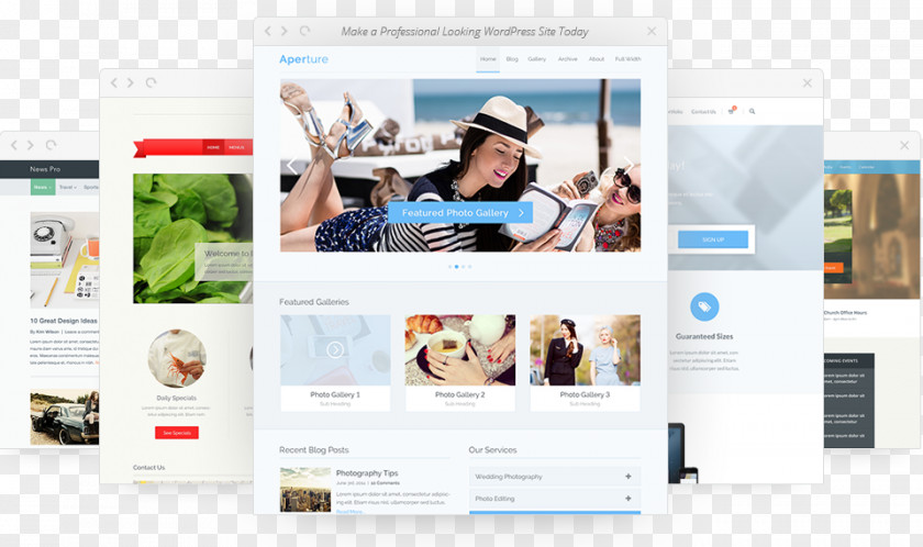 WordPress Theme Blog Responsive Web Design PNG