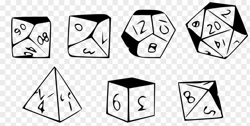 Dice Dungeons & Dragons Role-playing Game Set D20 System PNG