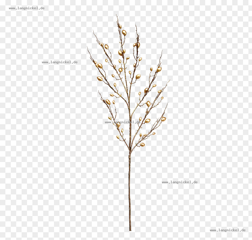 Gold Glitter Twig Leaf Plant Stem Grasses PNG