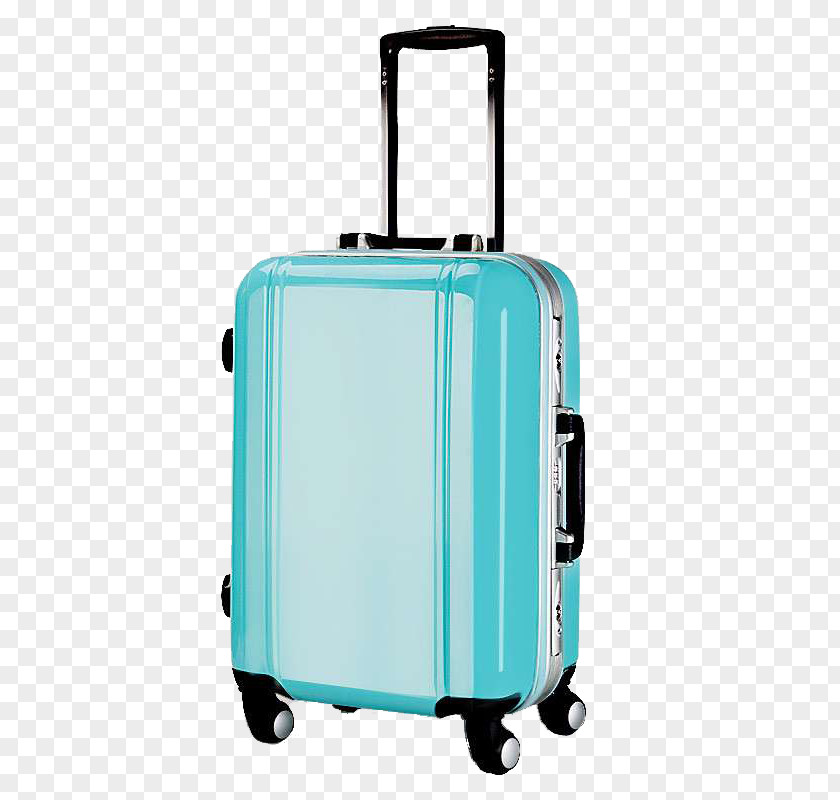 Smooth Blue Lake Trolley Hand Luggage Suitcase PNG