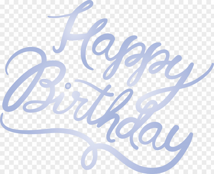 Birthday Calligraphy Happy PNG