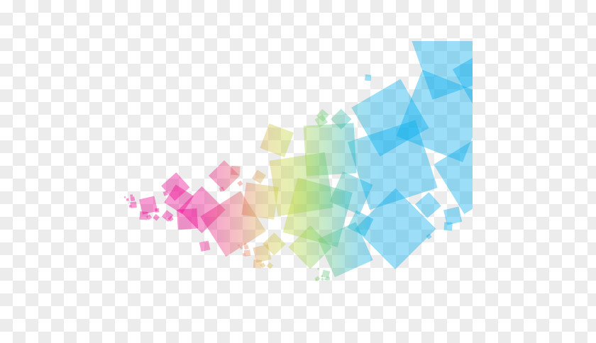 Colorful Squares Geometry PNG