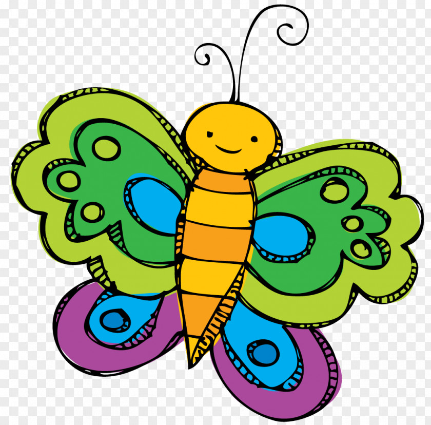 Cute Butterfly Spring Clip Art PNG