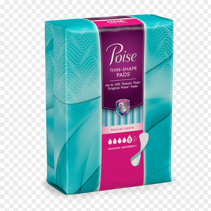 Incontinence Pad Poise Sanitary Napkin Urinary Diaper PNG