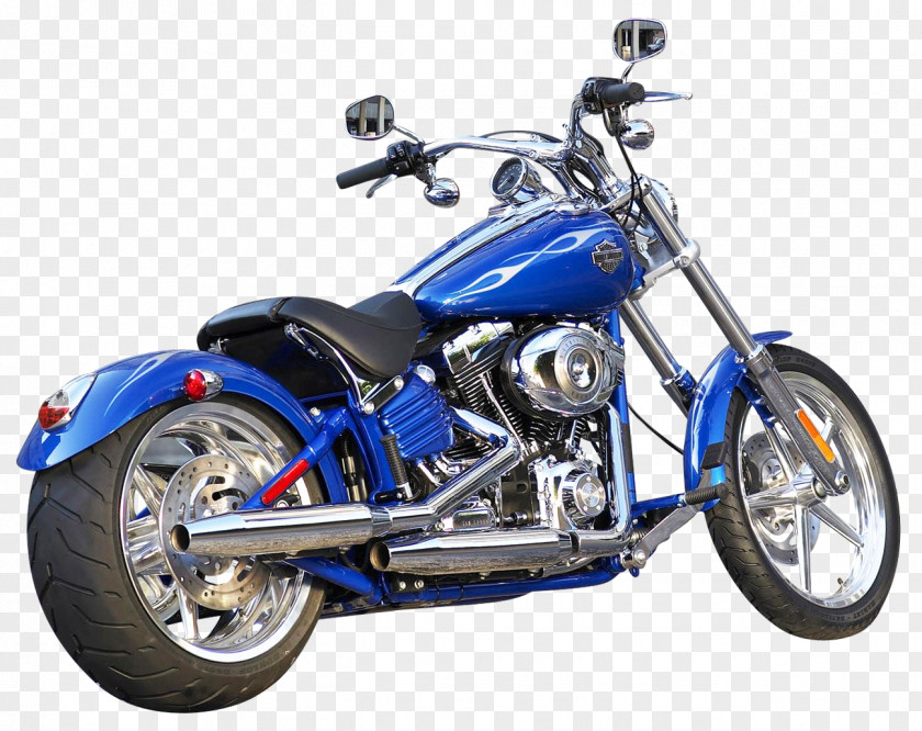 Blue Harley Davidson Motorcycle Bike Harley-Davidson Bicycle Softail PNG