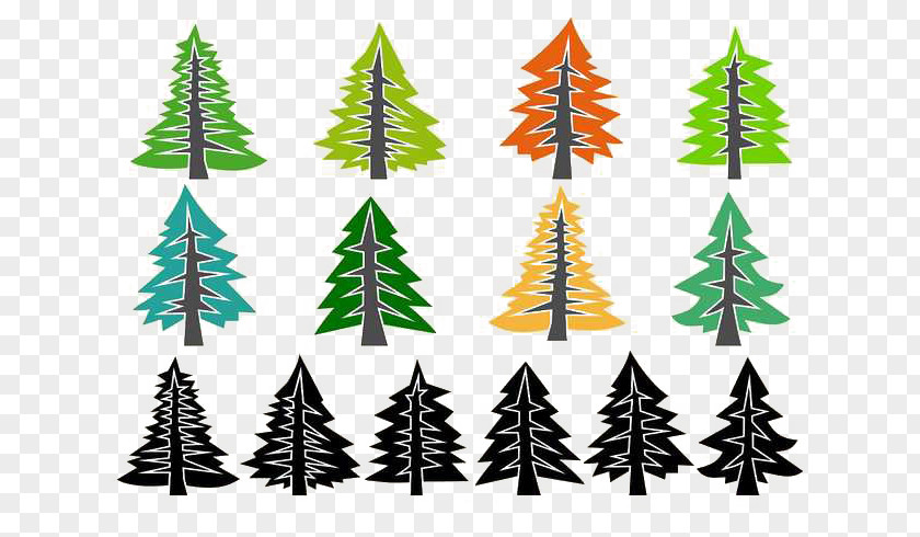 Christmas Tree Pine Euclidean Vector Icon PNG