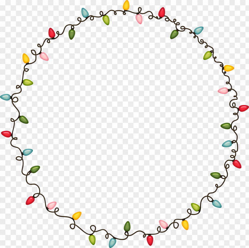 Necklace Garland New Year Clip Art PNG