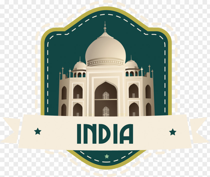 Thailand Taj Mahal Tag Vector Landmark Icon PNG