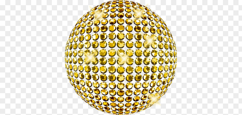 Ball Disco Light Gold PNG