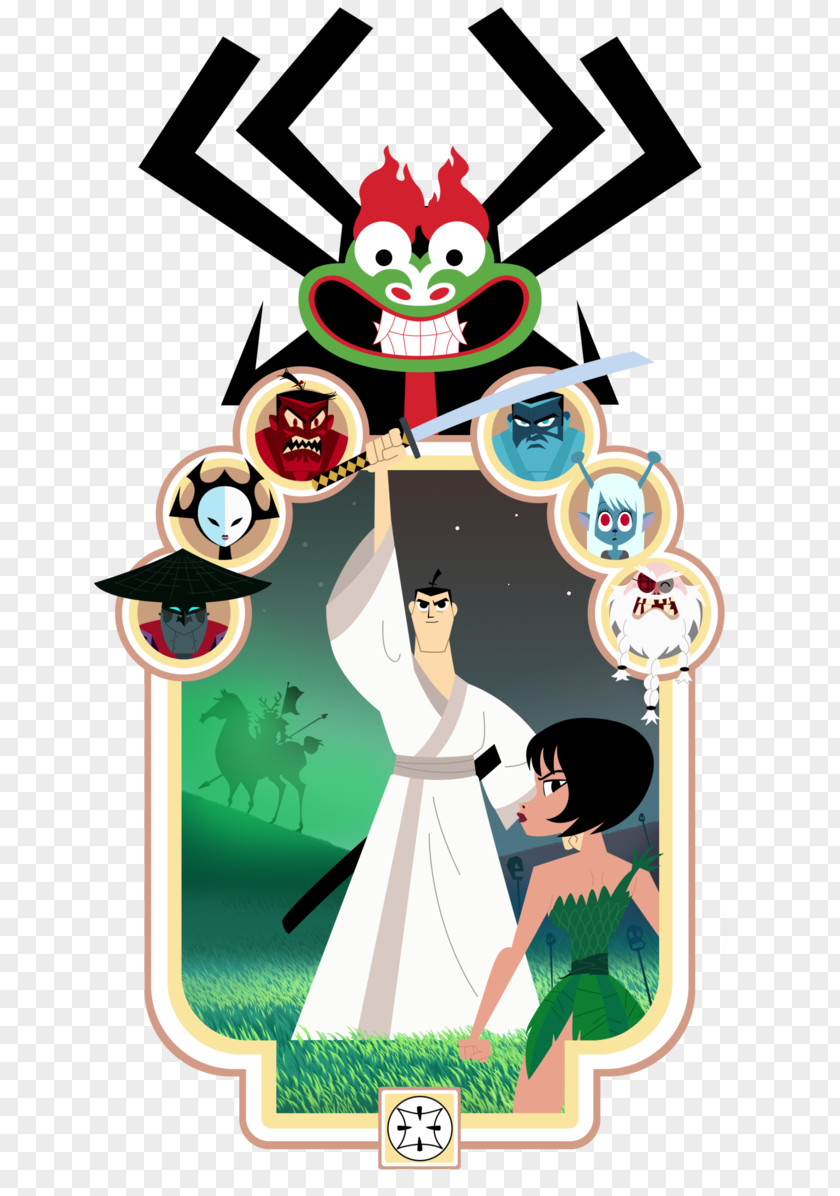 Samurai Jack Character Recreation Clip Art PNG