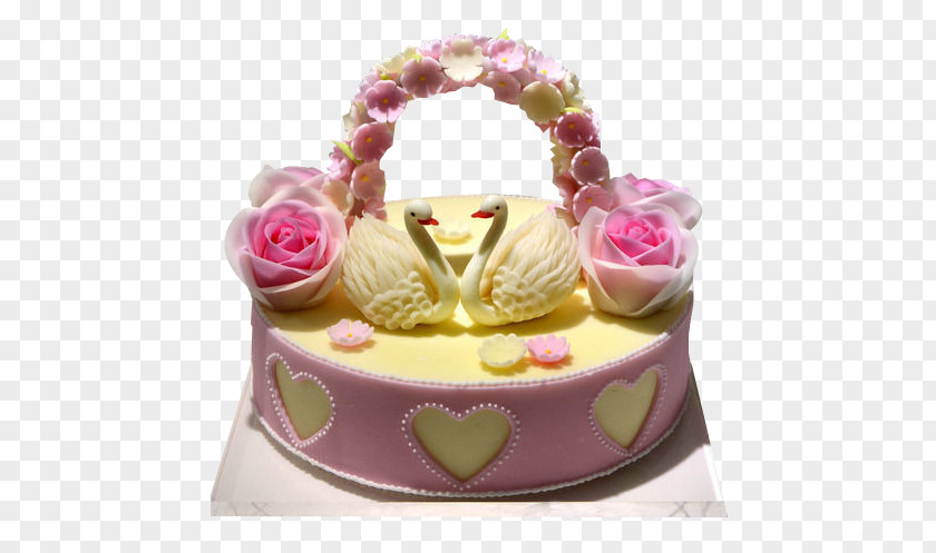 Swan Baskets Cake Chocolate Cygnini Birthday Torte Sugar PNG