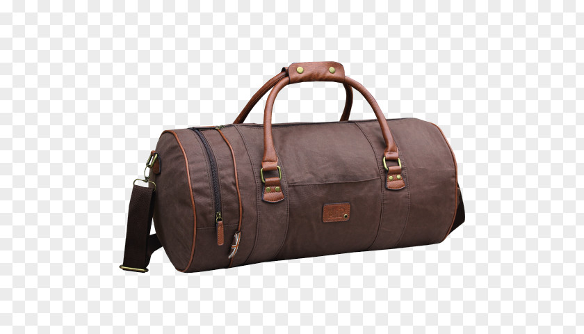 Canvas Bag Leather Duffel Bags Handbag Travel PNG