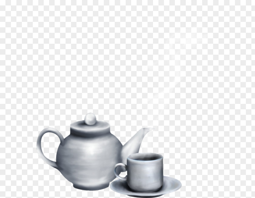 Tea Cup Kettle Coffee Saucer Clip Art PNG