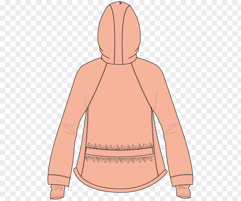 Back Stitch Hoodie Shoulder Jacket Pink M PNG