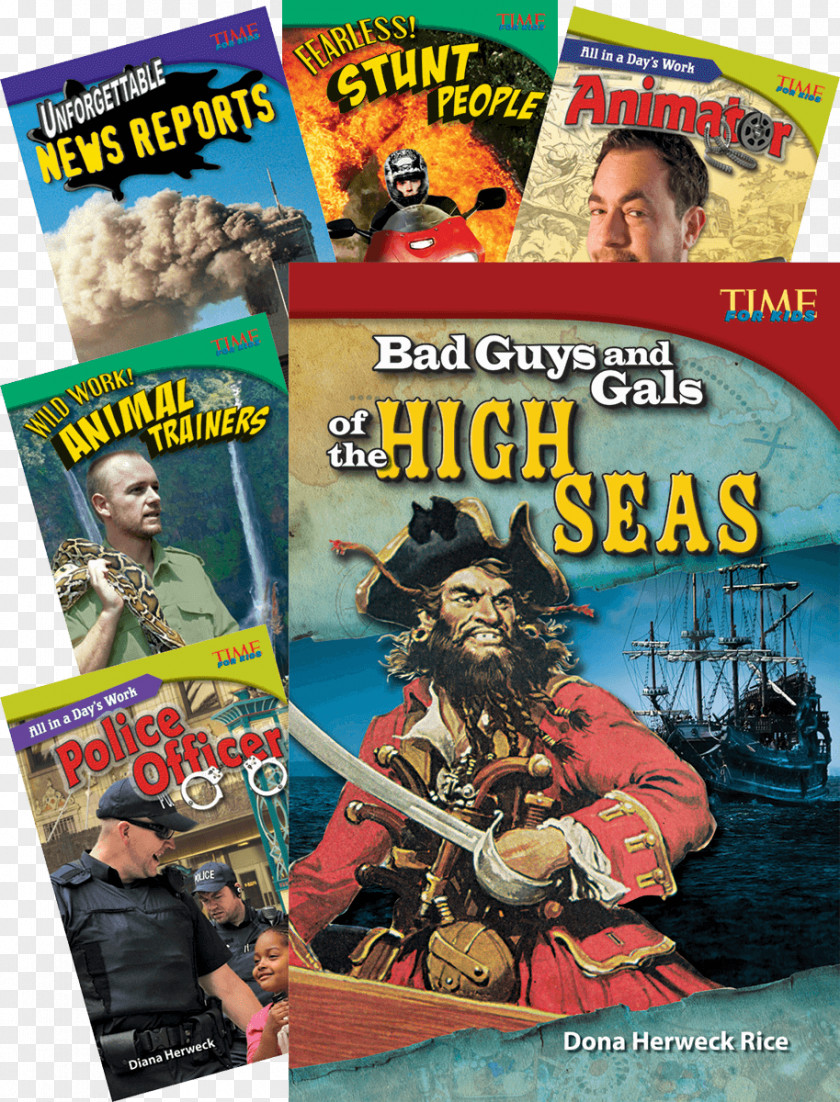 Book Cover Material Bad Guys And Gals Of The High Seas Chicas Y Chicos Malos De Alta Mar E-book Time For Kids En Español-Level 5 PNG