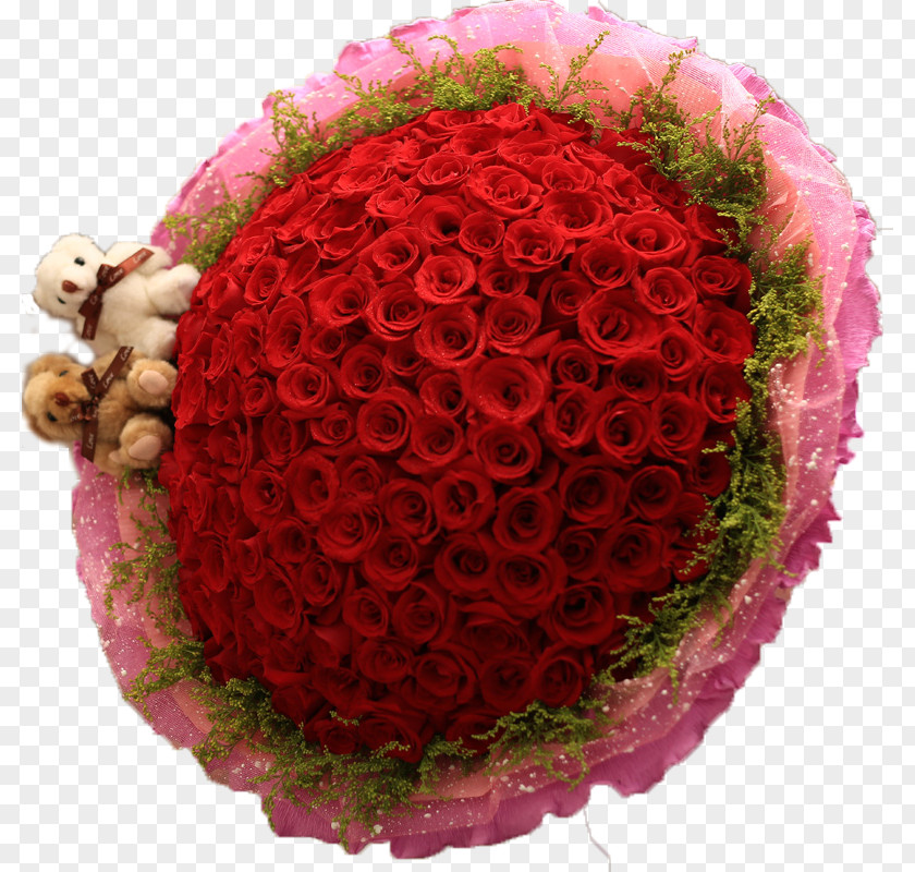 Bouquet Of Red Roses With Cubs Flower Bride PNG