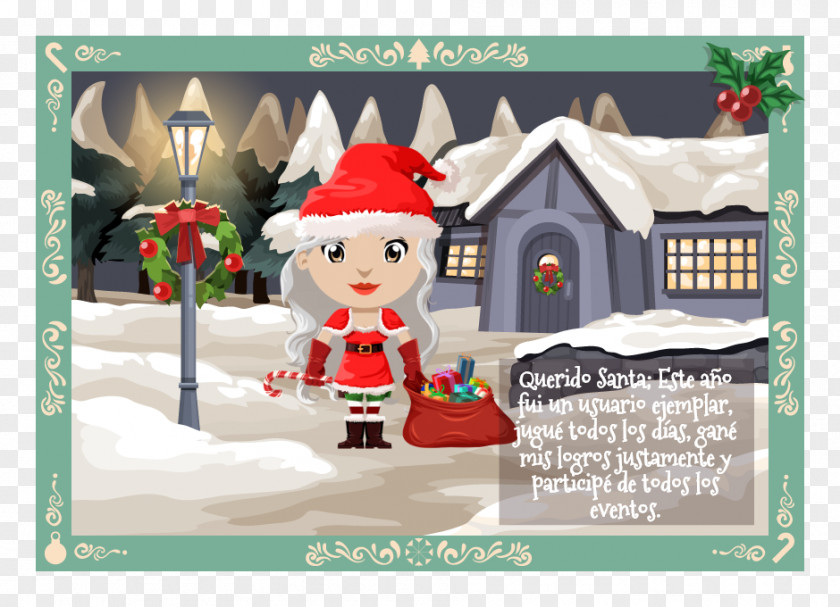 Christmas Postcard Ornament Character Fiction PNG