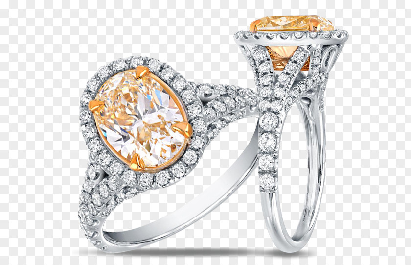 Yellow Diamond Flyer Engagement Ring Color Jewellery PNG