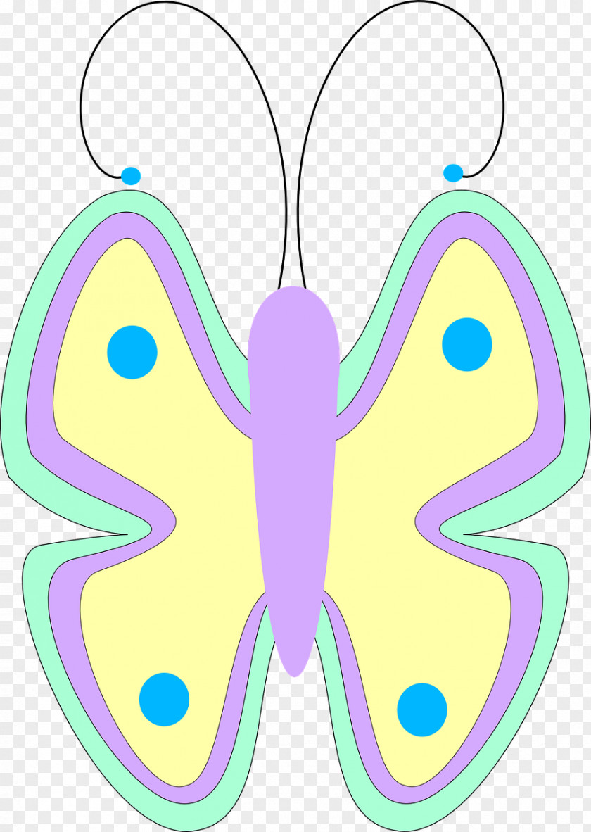 Clip Art Brush-footed Butterflies Openclipart Pastel PNG