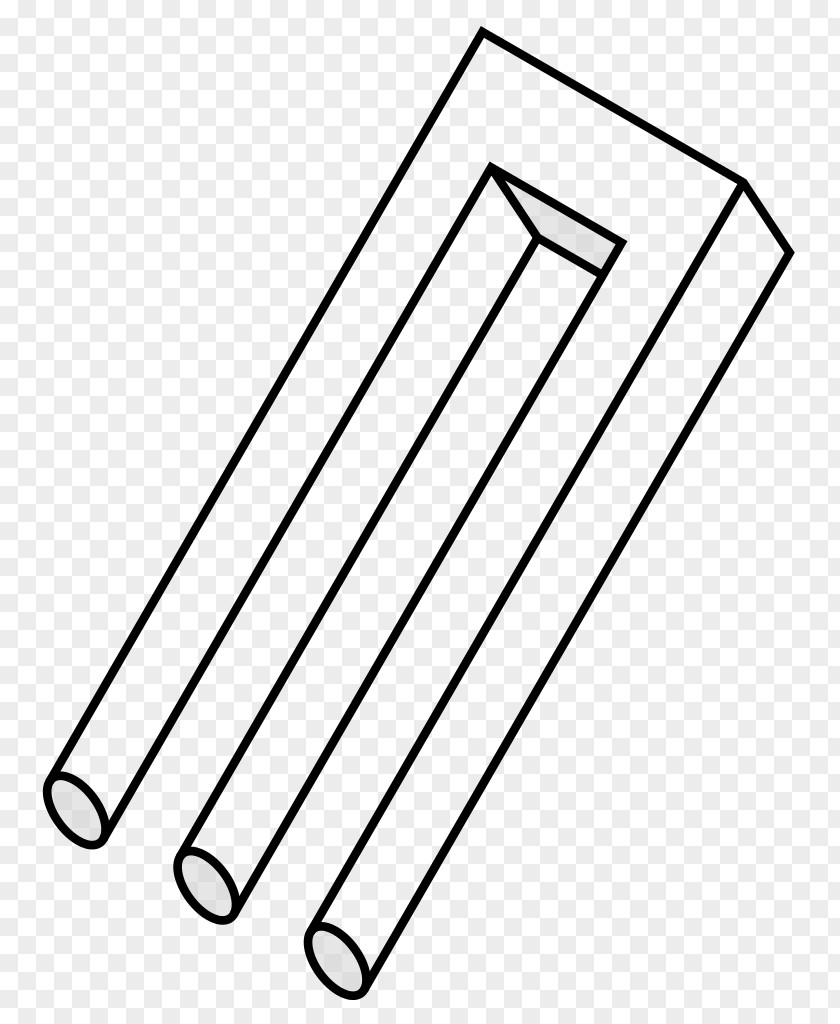 Fork Impossible Object Optical Illusion Drawing Trident PNG