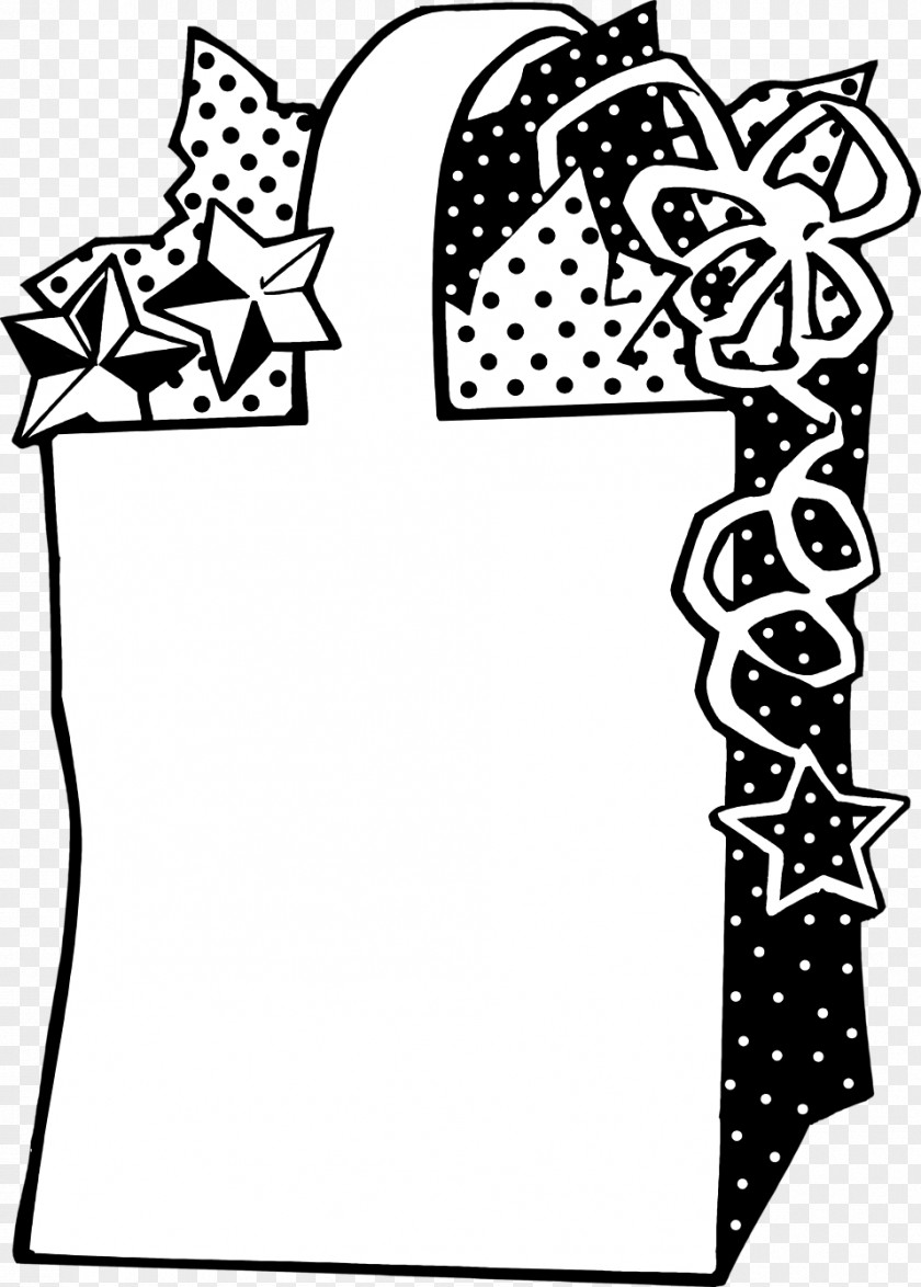 Black And White Gift Bag Clip Art PNG